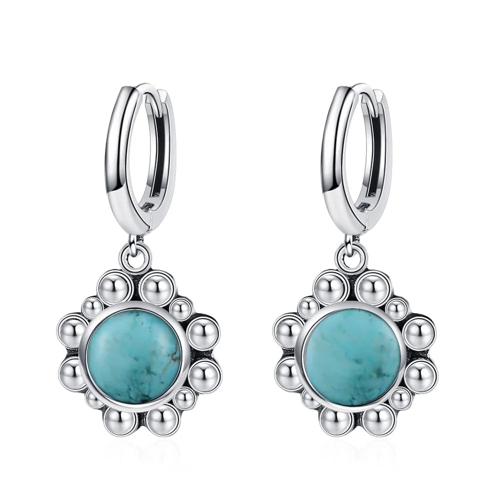 925 Sterling Silver Drop Earrings - Crystal Collection - non-plated
