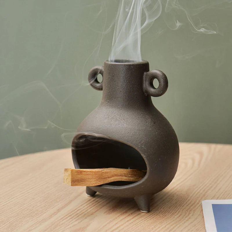 Ceramic Smudge Chimney Bowl - Crone Style  *Reminder in Description*