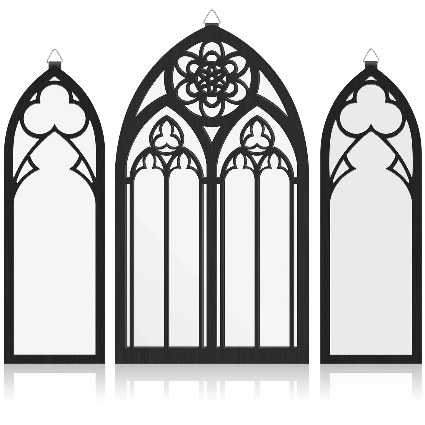 Gothic Wall Mirrors - 3Pc Set