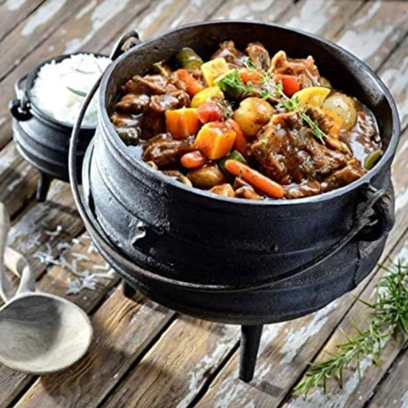 Large Cast Iron Cauldron 3L