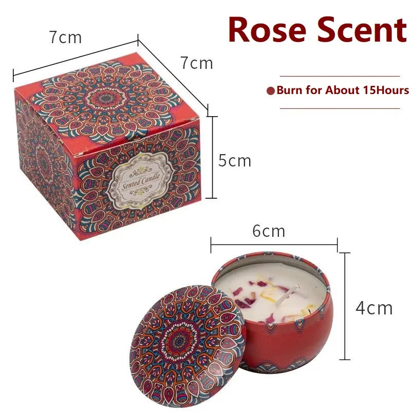 Scented Dried Floral Candle Jars  -1/4PCS