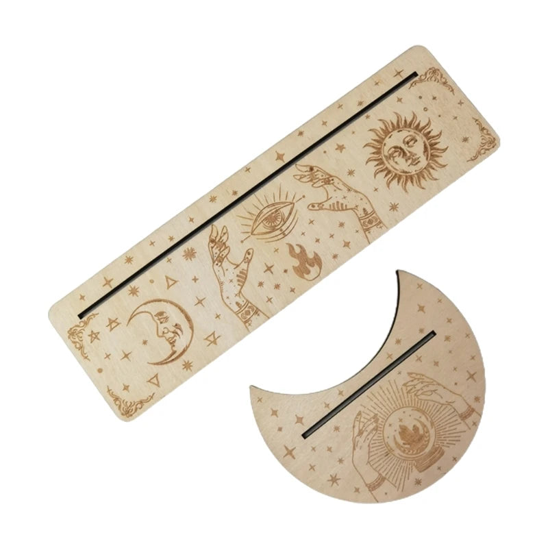 Wooden Tarot/Oracle Card Stand Holder Set Collection