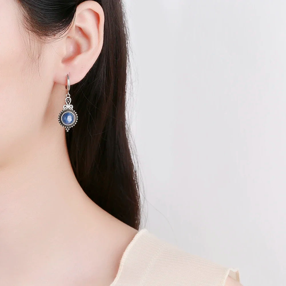 925 Sterling Silver Drop Earrings - Crystal Collection - non-plated