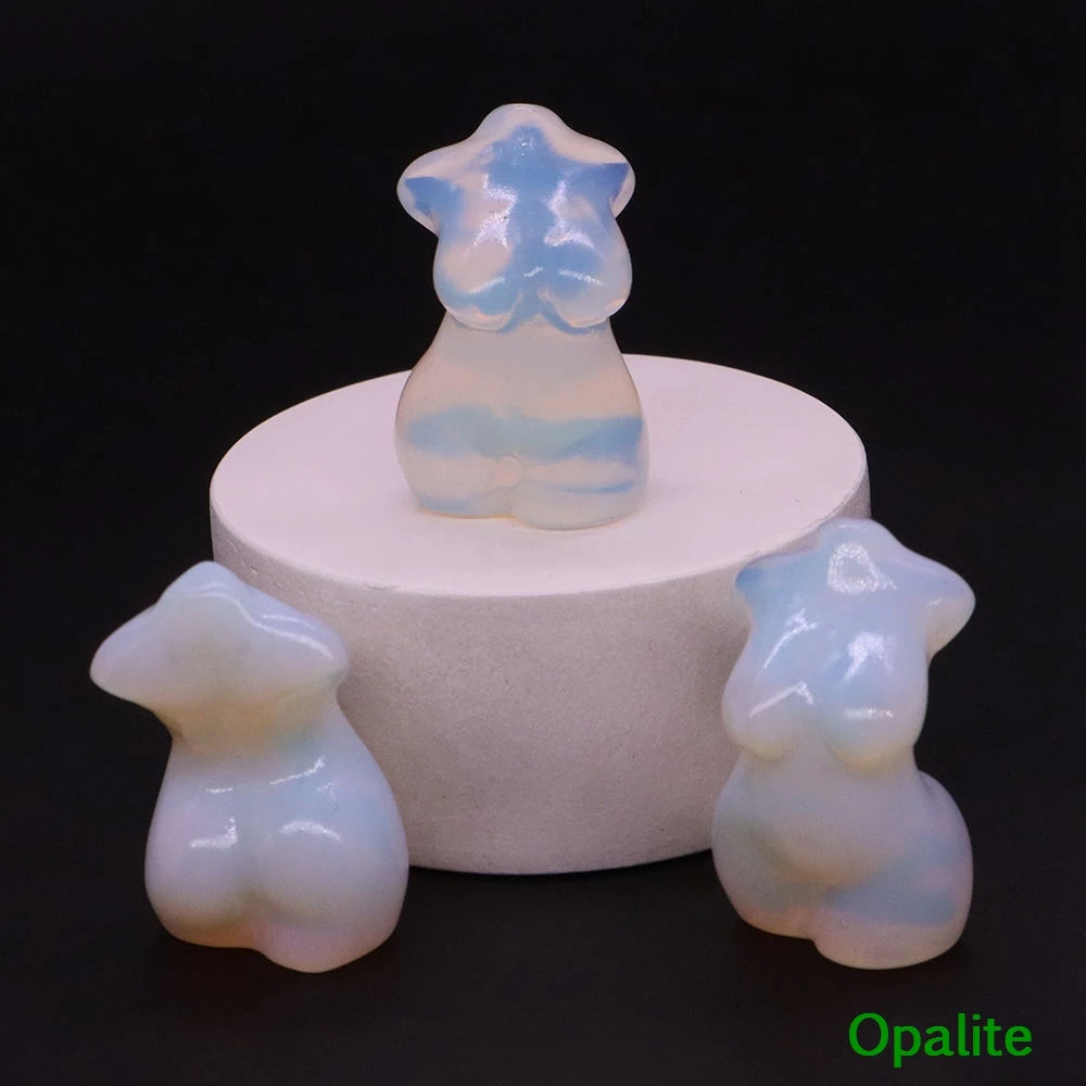 Mini Curvy Crystal Goddess Body Carvings