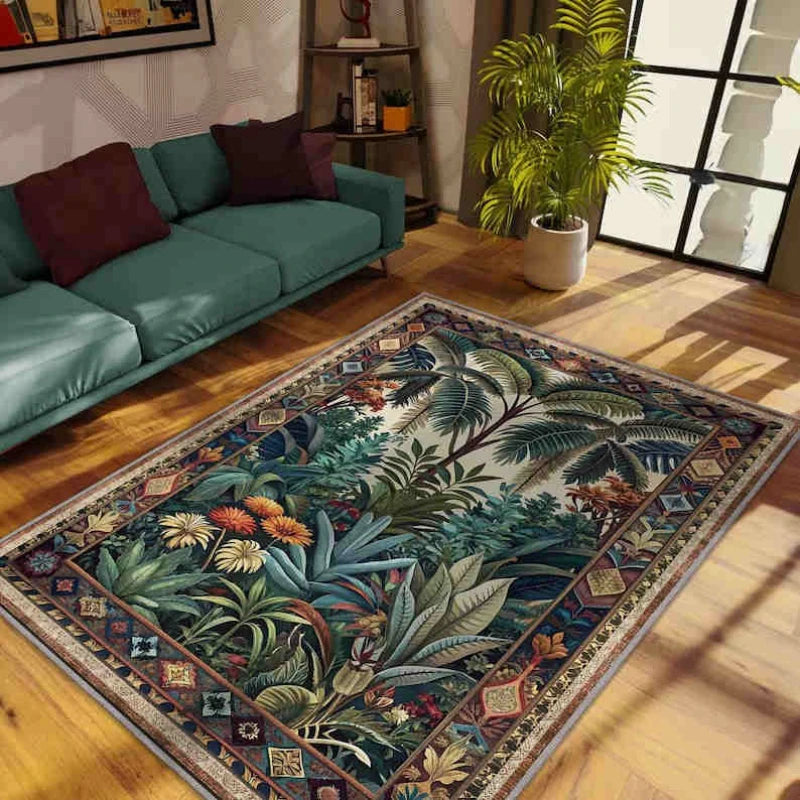 Dark Floral Rug Collection