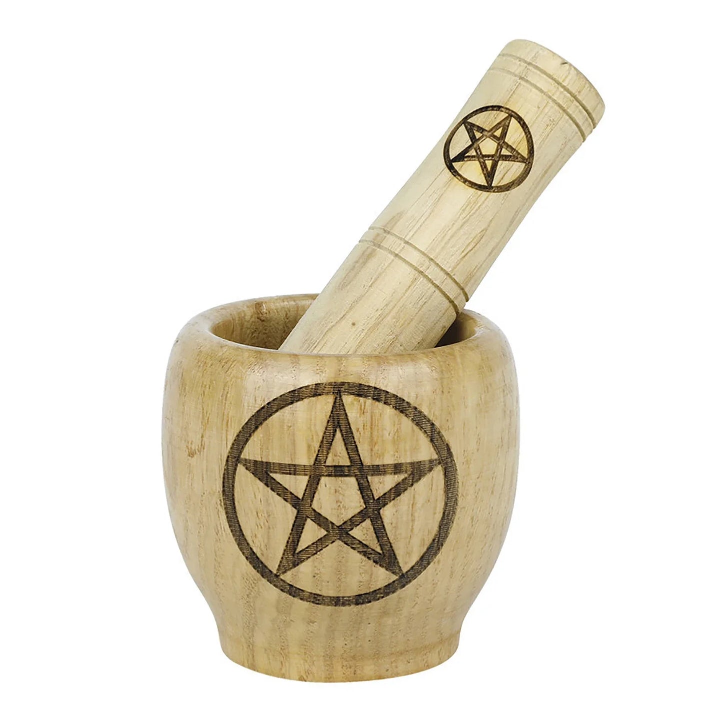 Wooden Mortar and Pestle