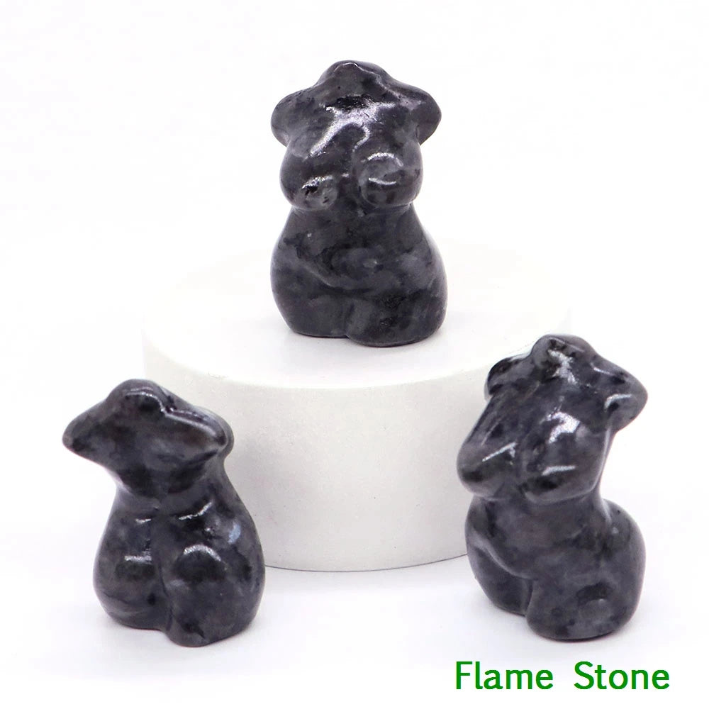 Mini Curvy Crystal Goddess Body Carvings