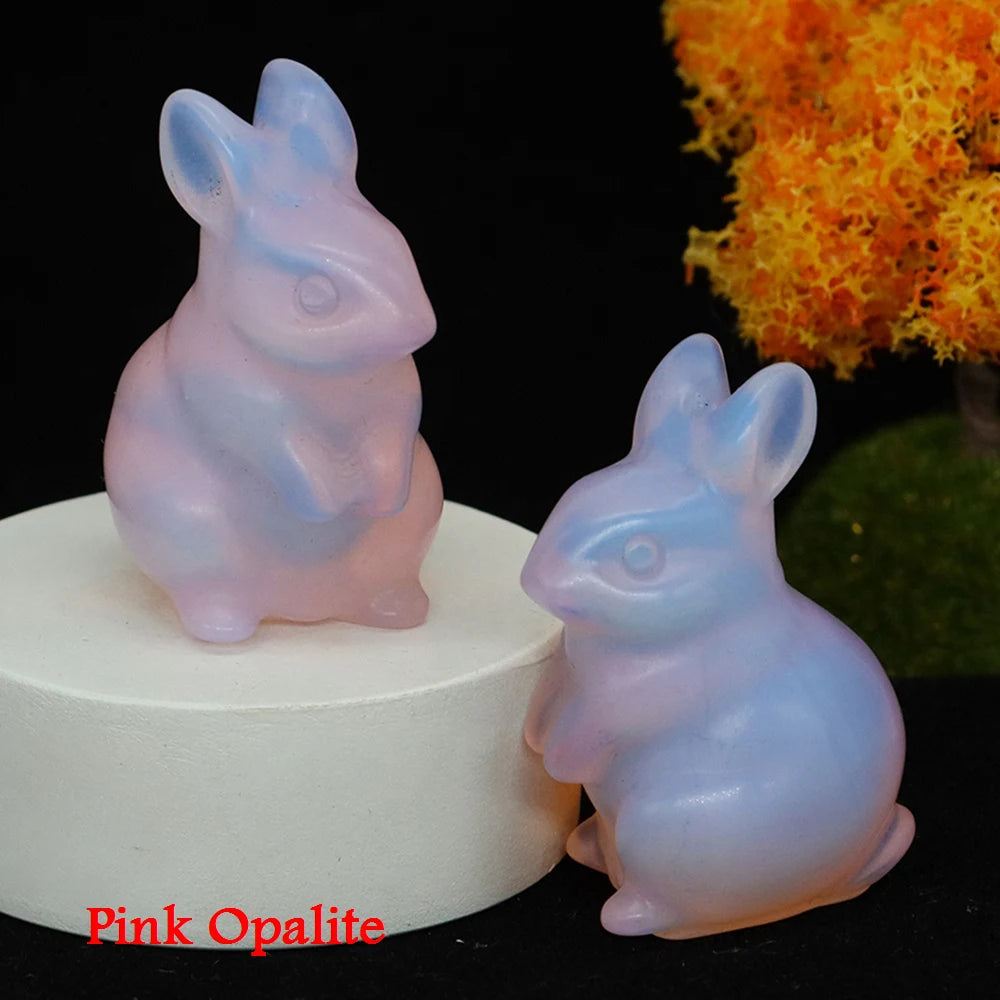 Mini Crystal Bunny Carvings