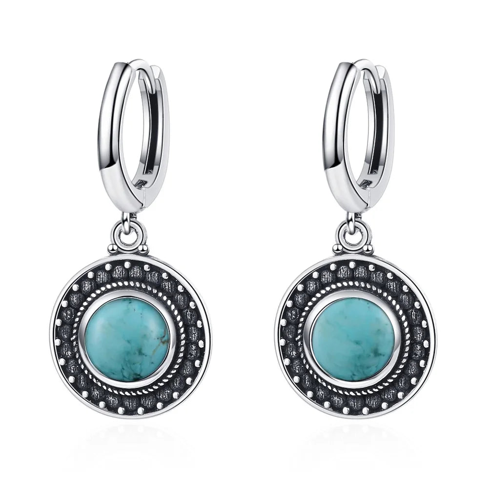 925 Sterling Silver Drop Earrings - Crystal Collection - non-plated