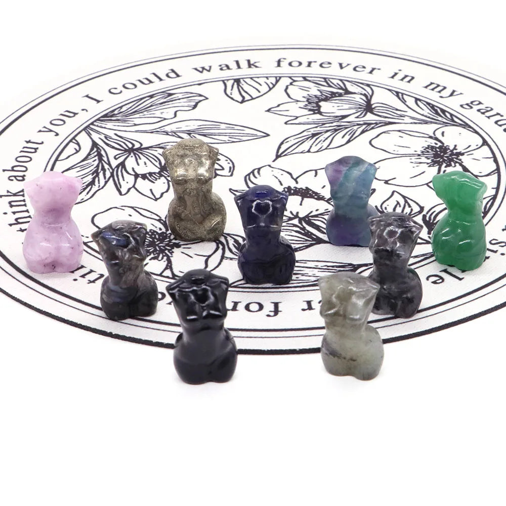 Mini Crystal Goddess Body Carvings