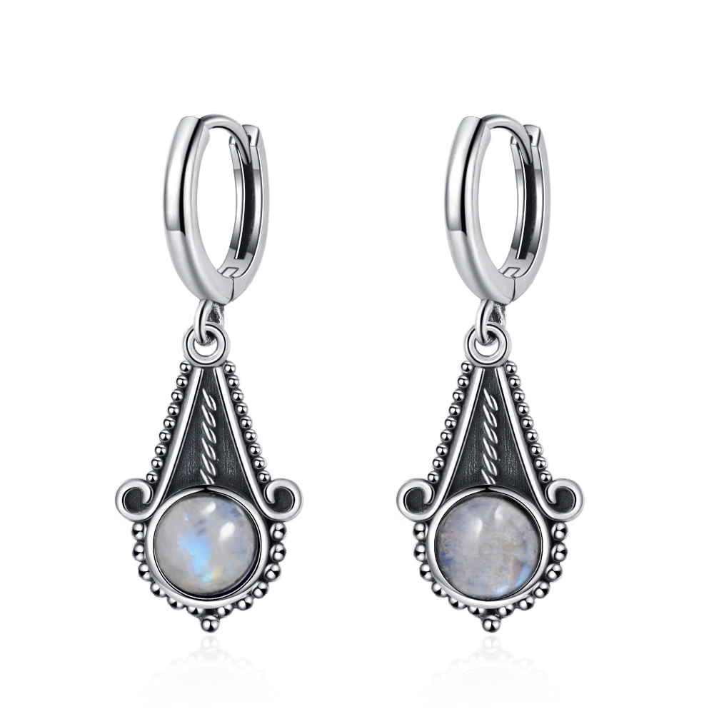 925 Sterling Silver Drop Earrings - Crystal Collection - non-plated