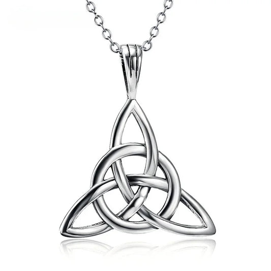 925 Sterling Silver Triquetra Celtic Knot Necklace