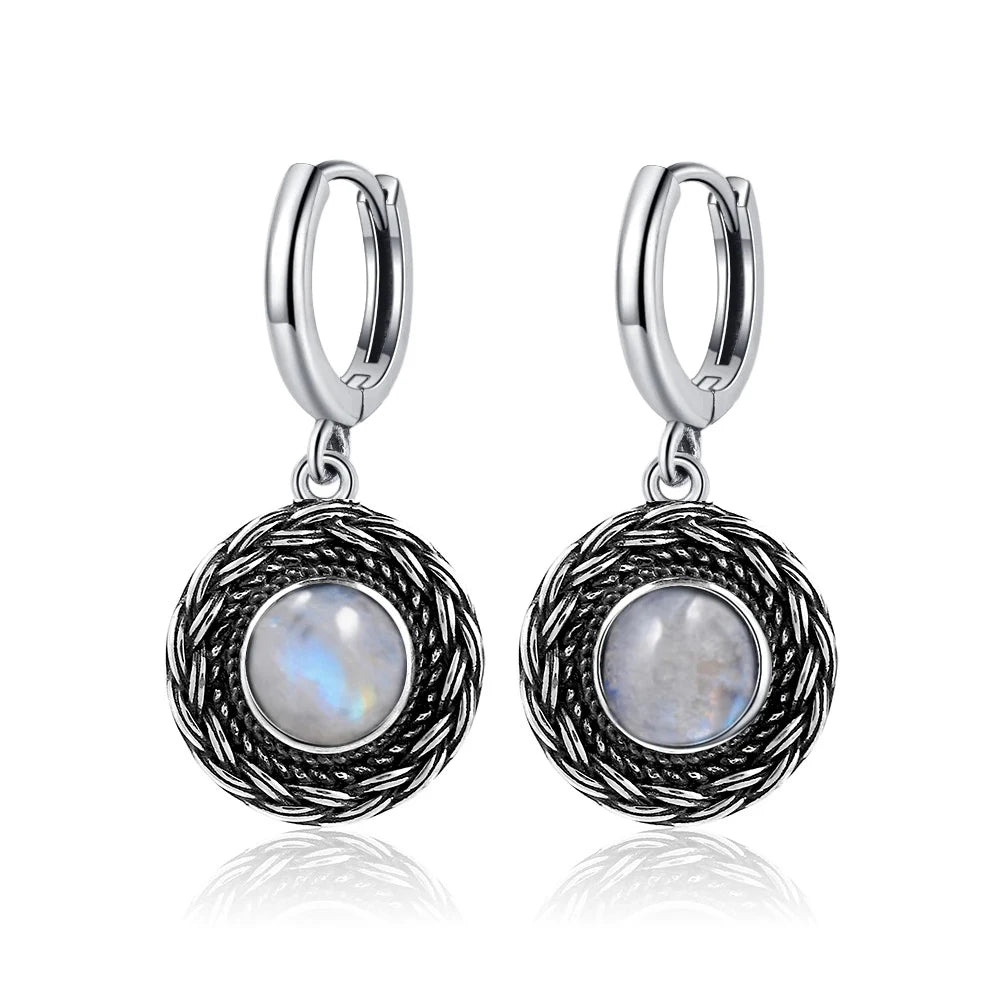 925 Sterling Silver Drop Earrings - Crystal Collection - non-plated
