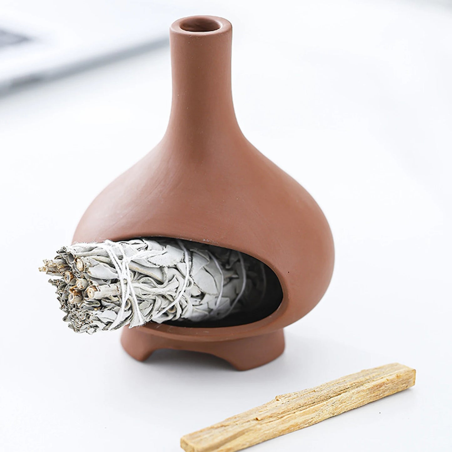 Ceramic Smudge Chimney Bowl - Maiden Style  *Reminder in Description*