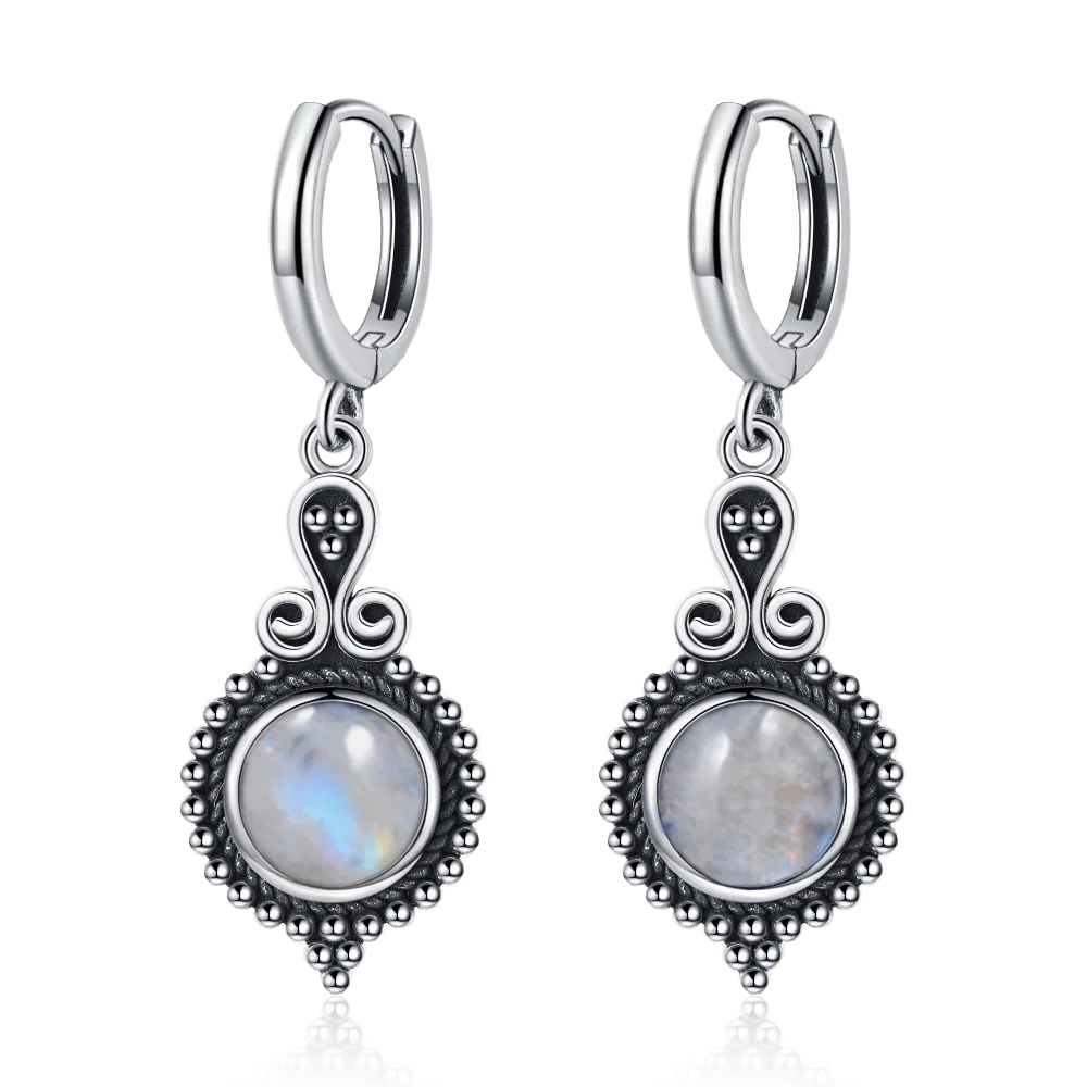 925 Sterling Silver Drop Earrings - Crystal Collection - non-plated