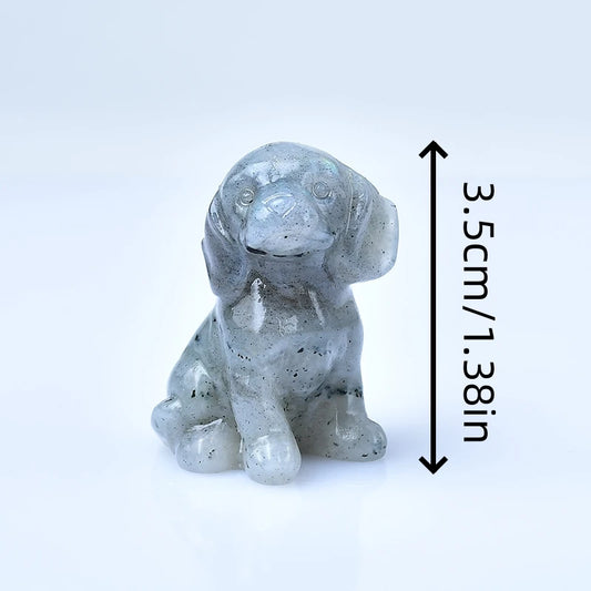 Mini Crystal Dog Carvings