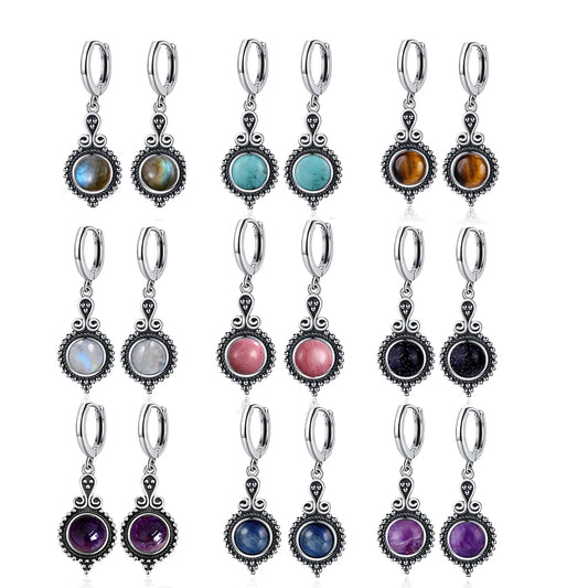 925 Sterling Silver Drop Earrings - Crystal Collection - non-plated