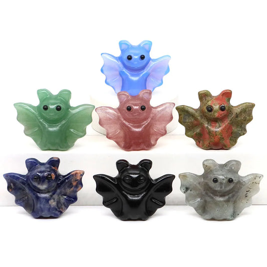 Mini Baby Bat Crystal Carvings