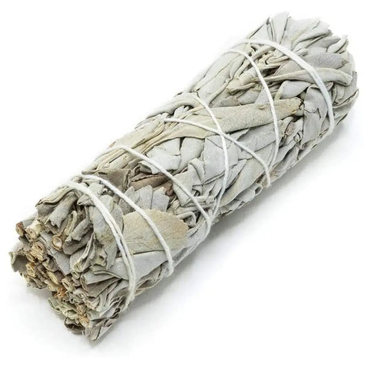4”  Pure White California Sage Smudge Stick - *Reminder In Description*