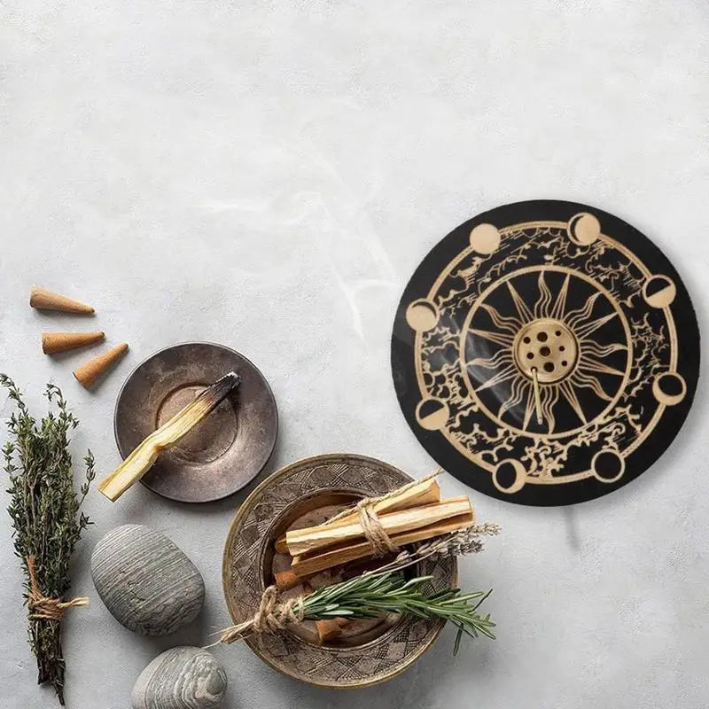Incense Stick Plates - Black and Gold Collection