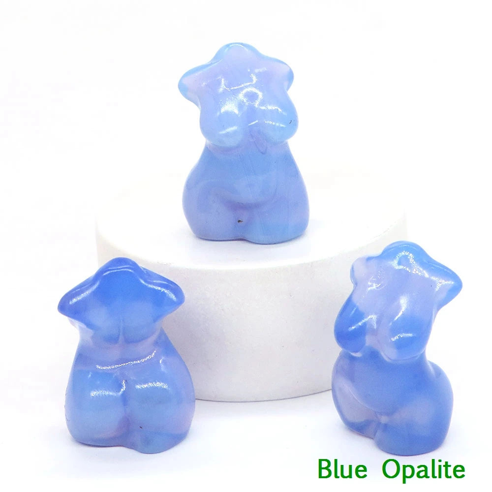 Mini Curvy Crystal Goddess Body Carvings