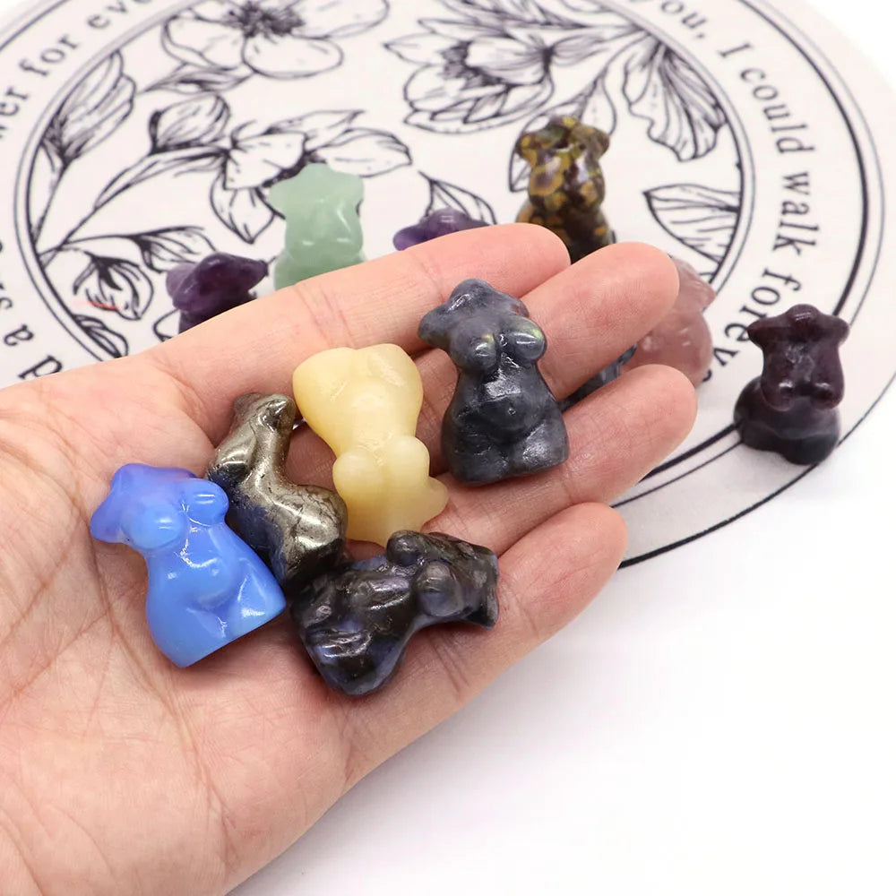 Mini Curvy Crystal Goddess Body Carvings