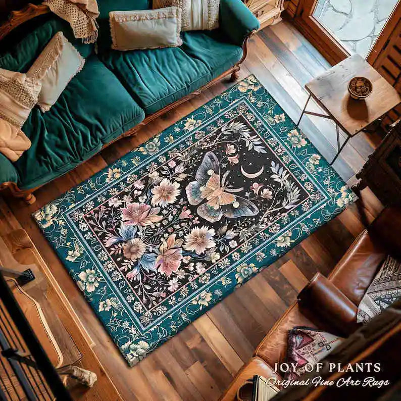Dark Floral Rug Collection