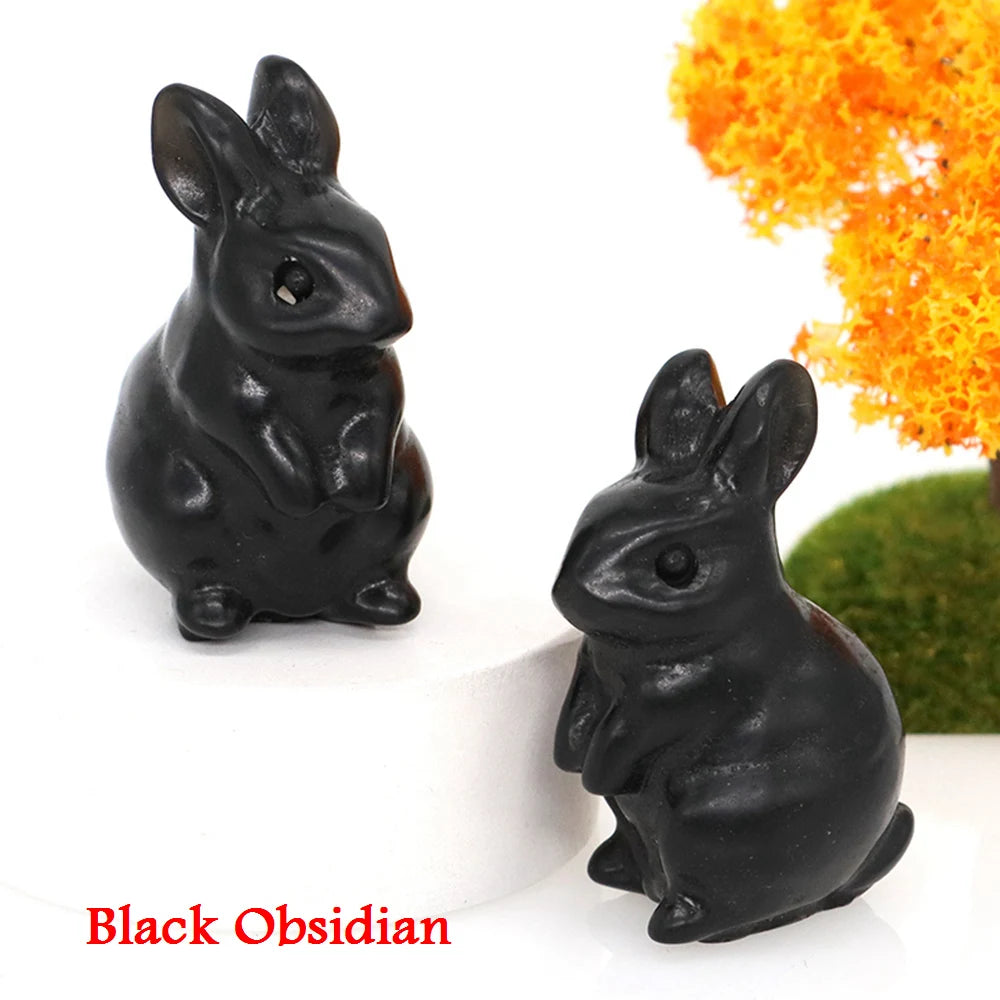 Mini Crystal Bunny Carvings