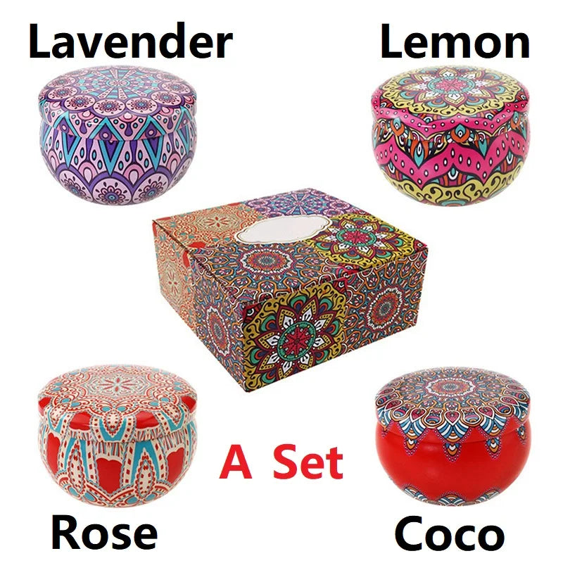 Scented Dried Floral Candle Jars  -1/4PCS