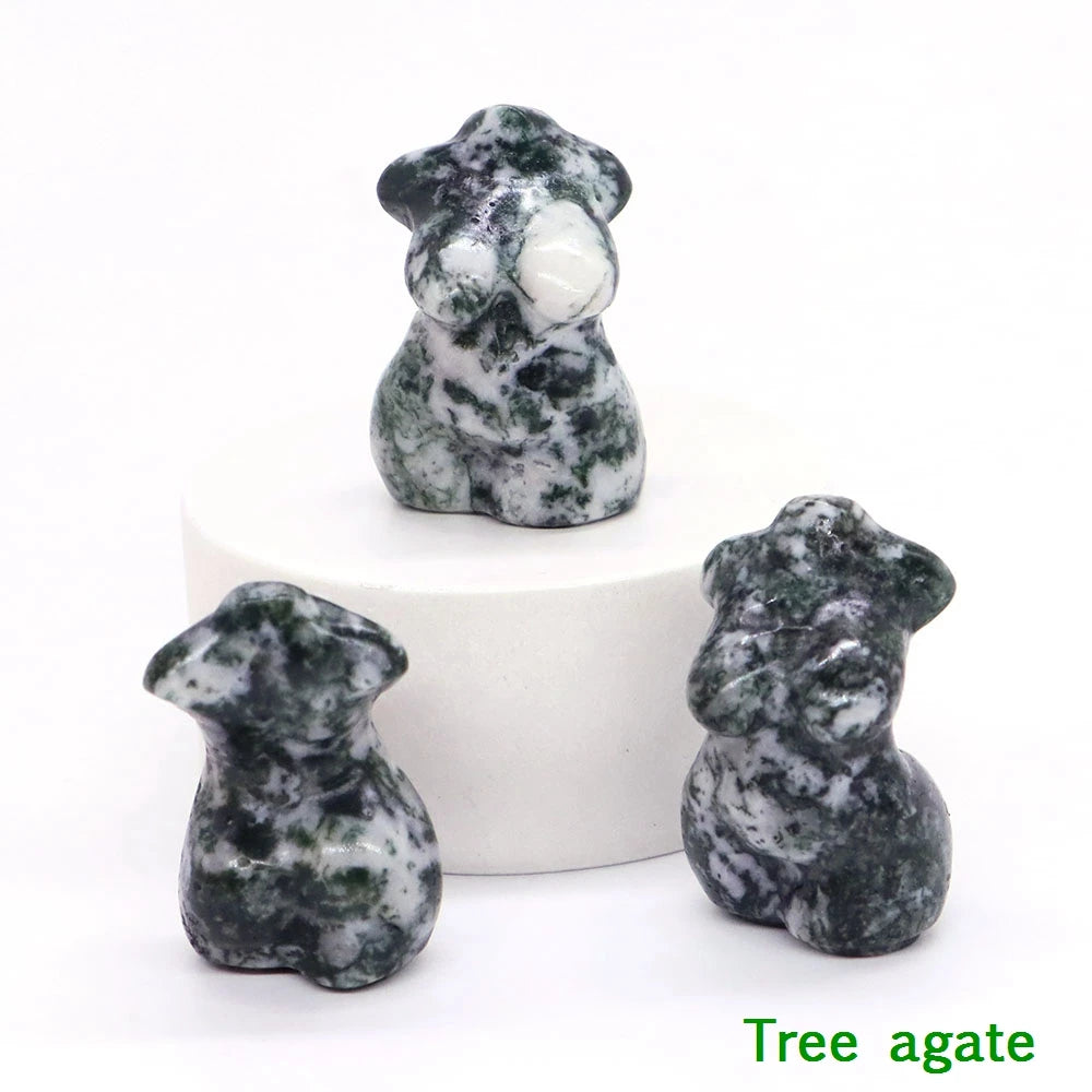 Mini Curvy Crystal Goddess Body Carvings