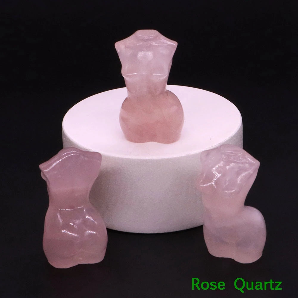 Mini Crystal Goddess Body Carvings