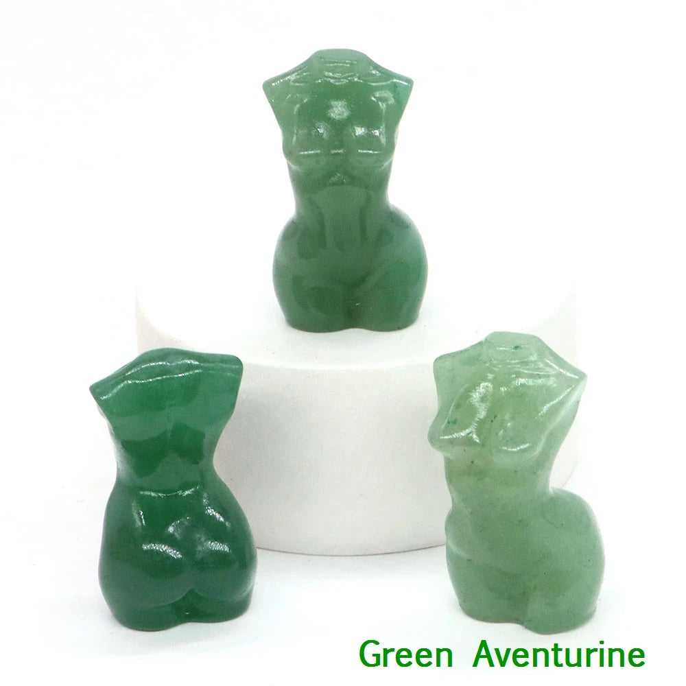 Mini Crystal Goddess Body Carvings