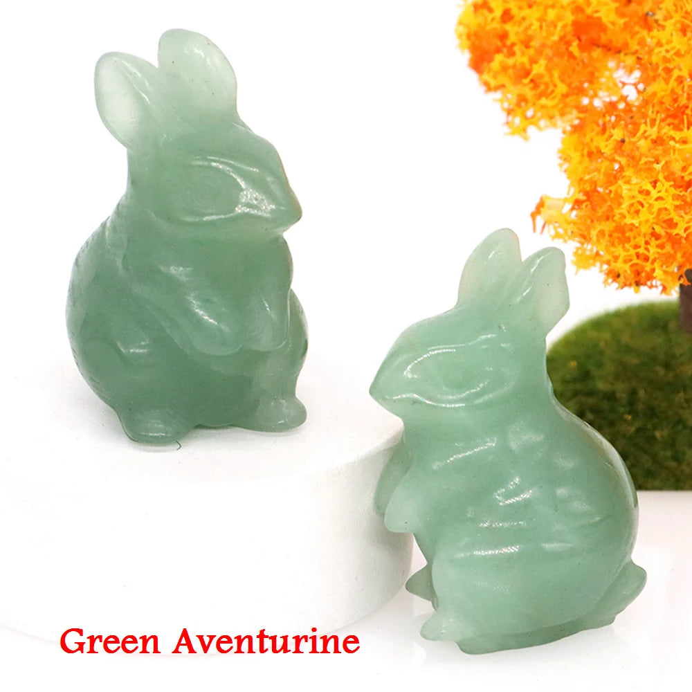 Mini Crystal Bunny Carvings