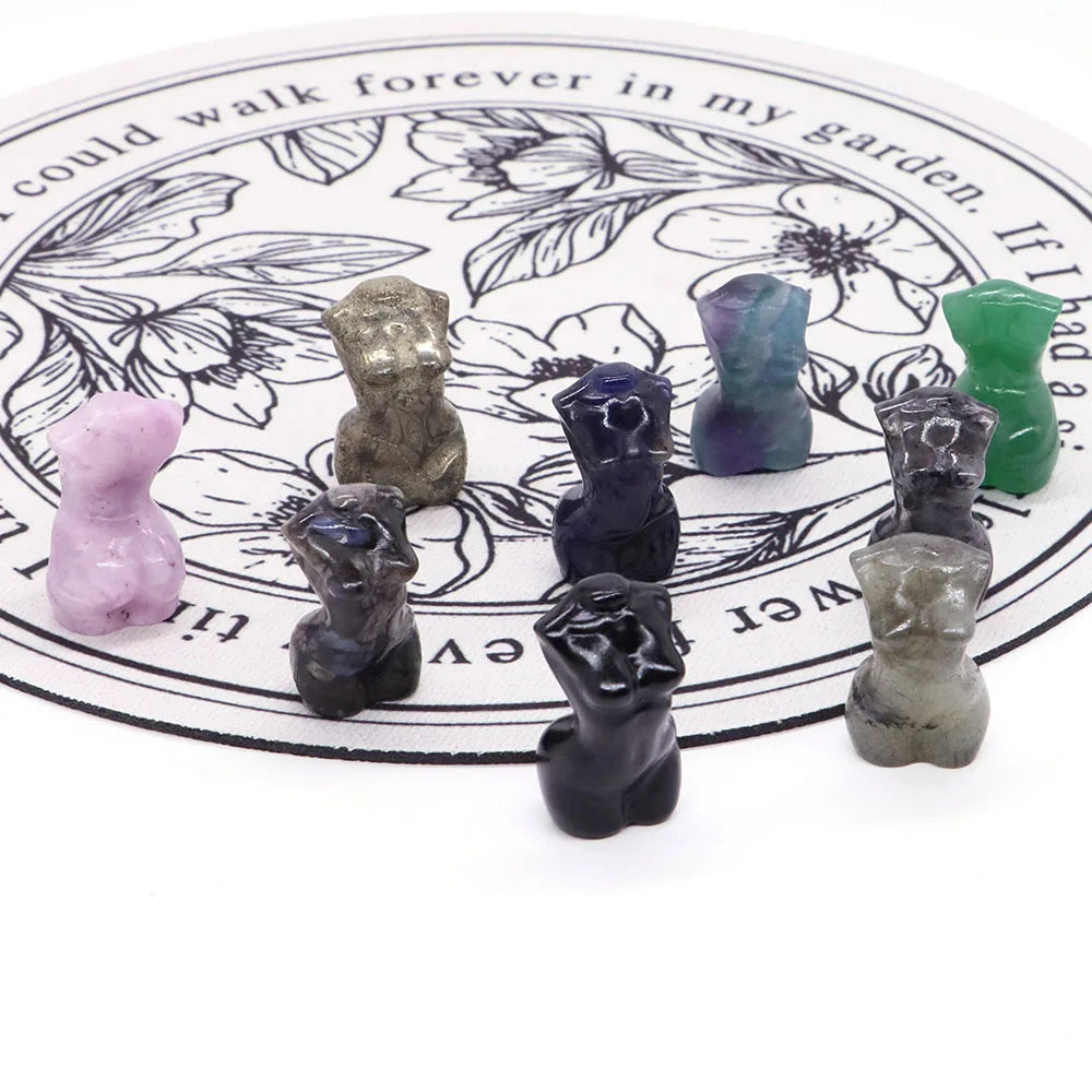 Mini Crystal Goddess Body Carvings