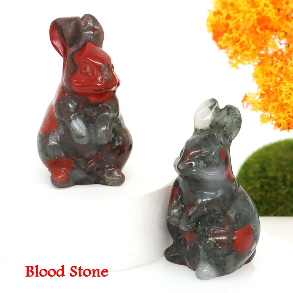 Mini Crystal Bunny Carvings