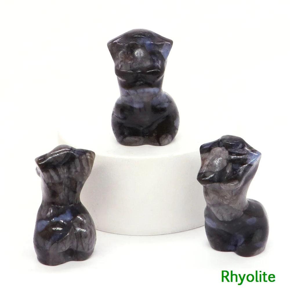 Mini Crystal Goddess Body Carvings