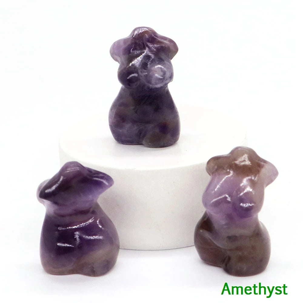 Mini Curvy Crystal Goddess Body Carvings