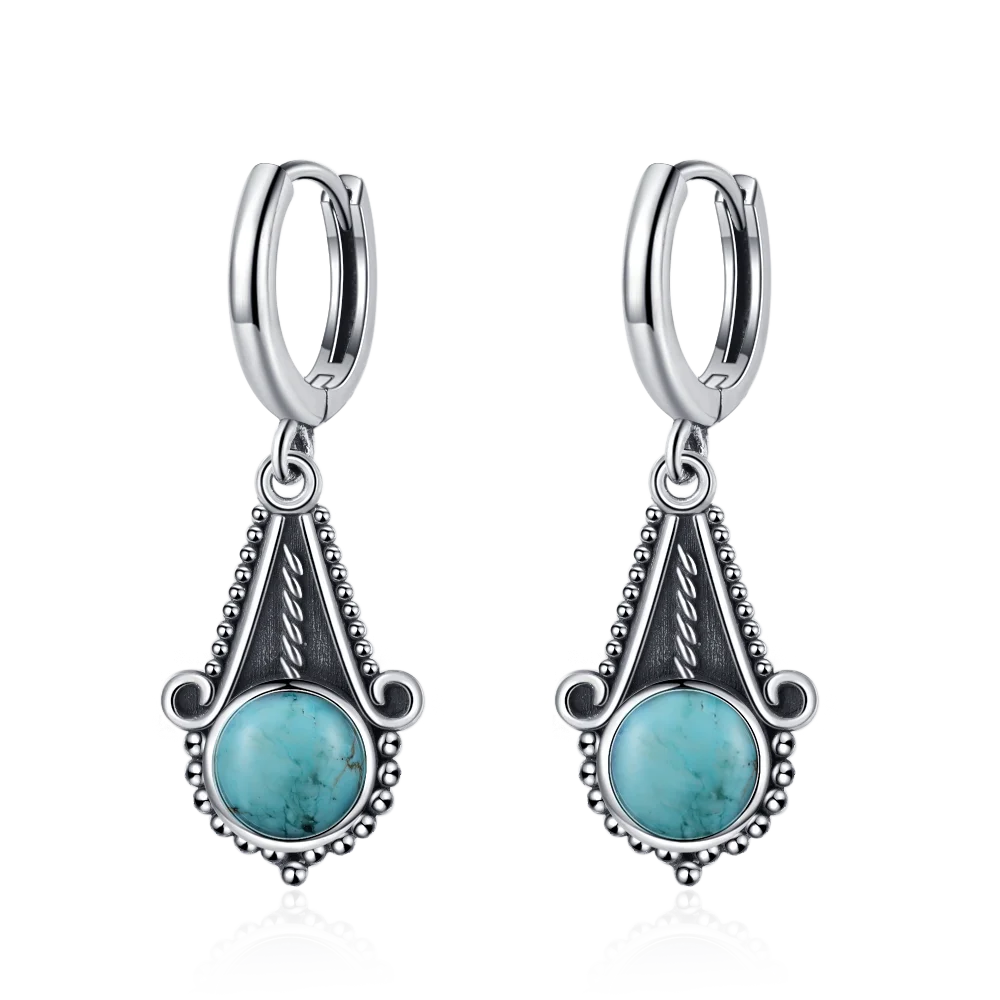 925 Sterling Silver Drop Earrings - Crystal Collection - non-plated
