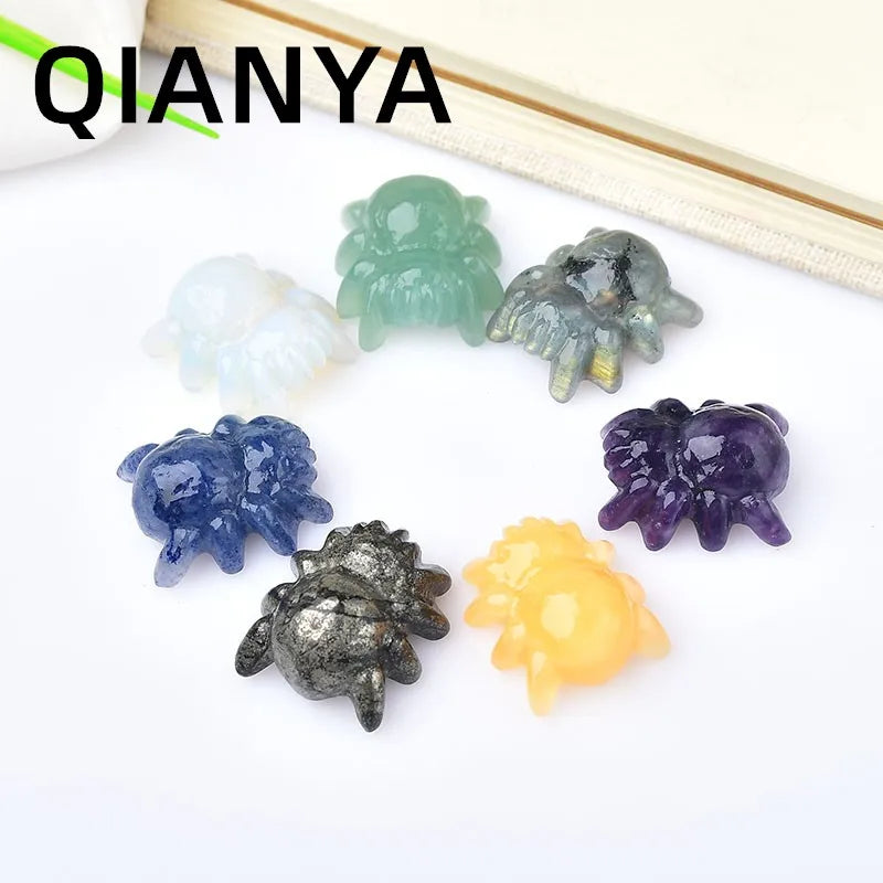 Mini Jumping Spider Crystal Carvings
