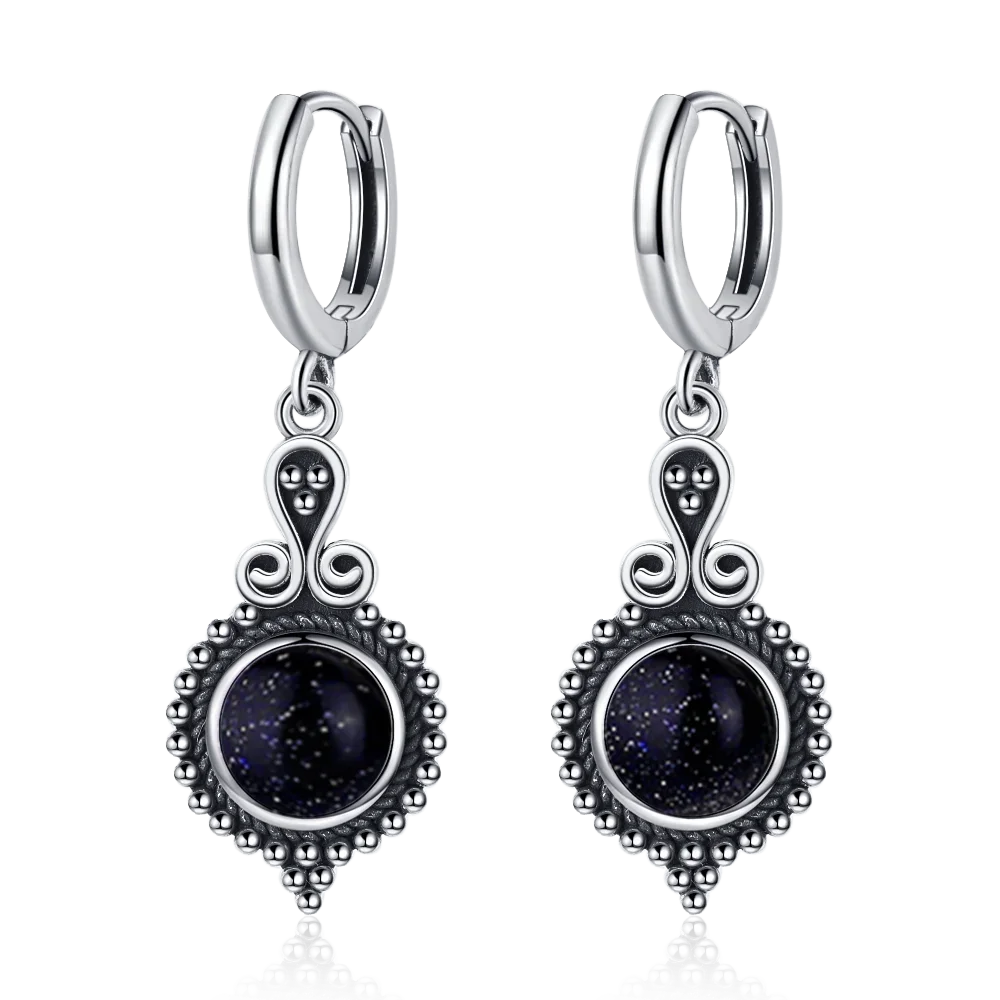 925 Sterling Silver Drop Earrings - Crystal Collection - non-plated