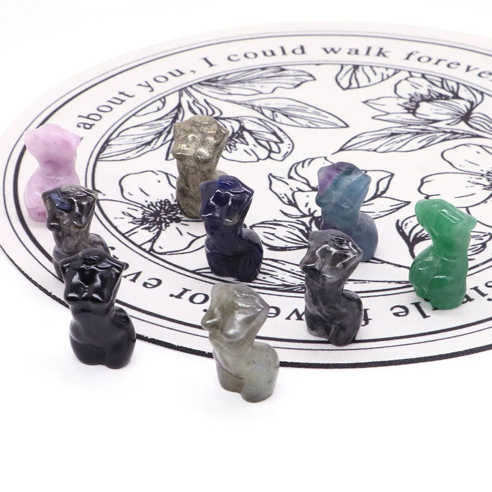 Mini Crystal Goddess Body Carvings