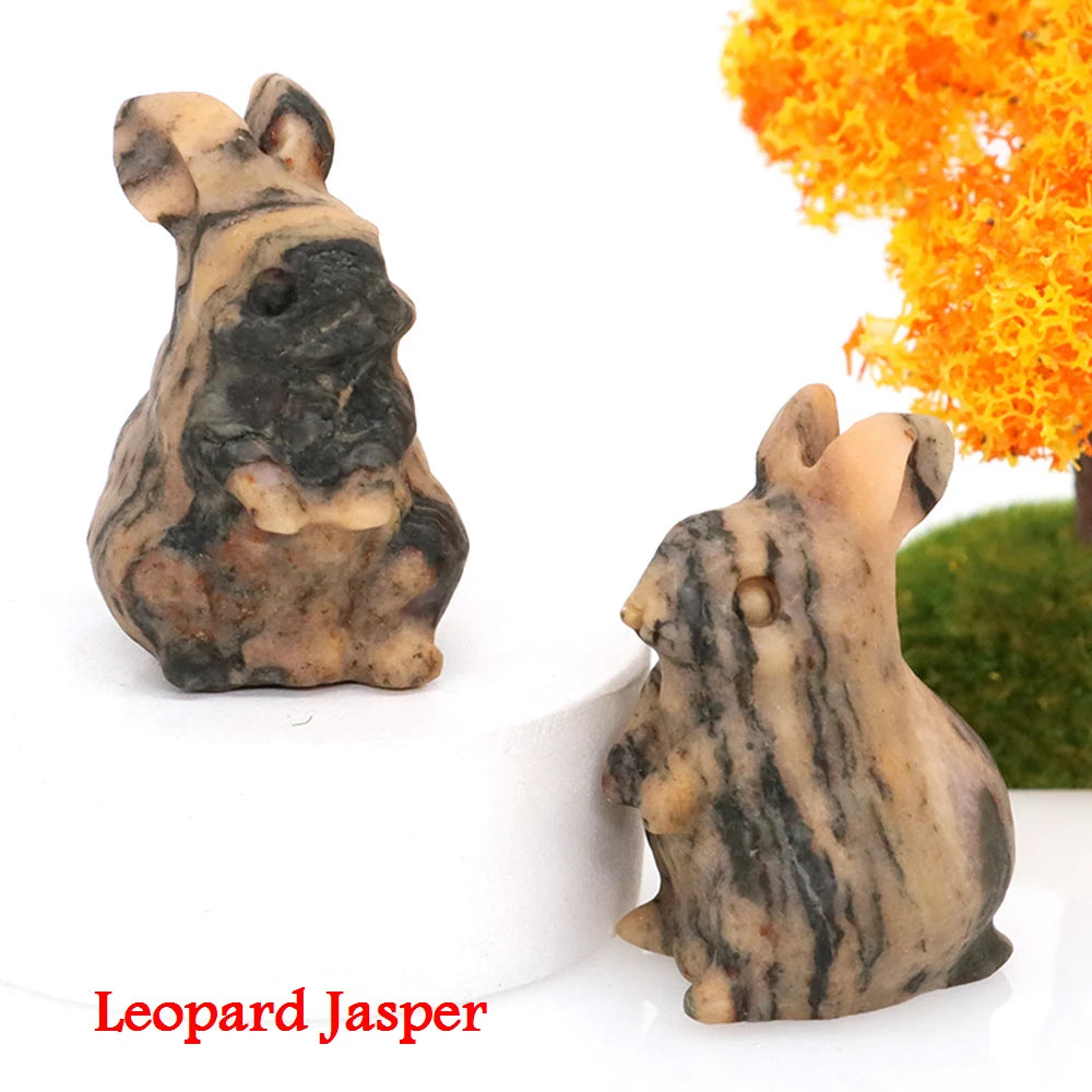 Mini Crystal Bunny Carvings