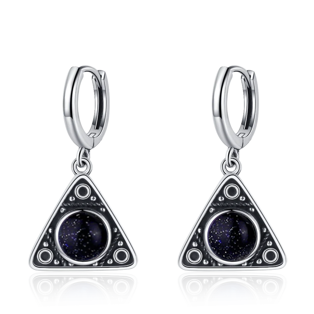 925 Sterling Silver Drop Earrings - Crystal Collection - non-plated