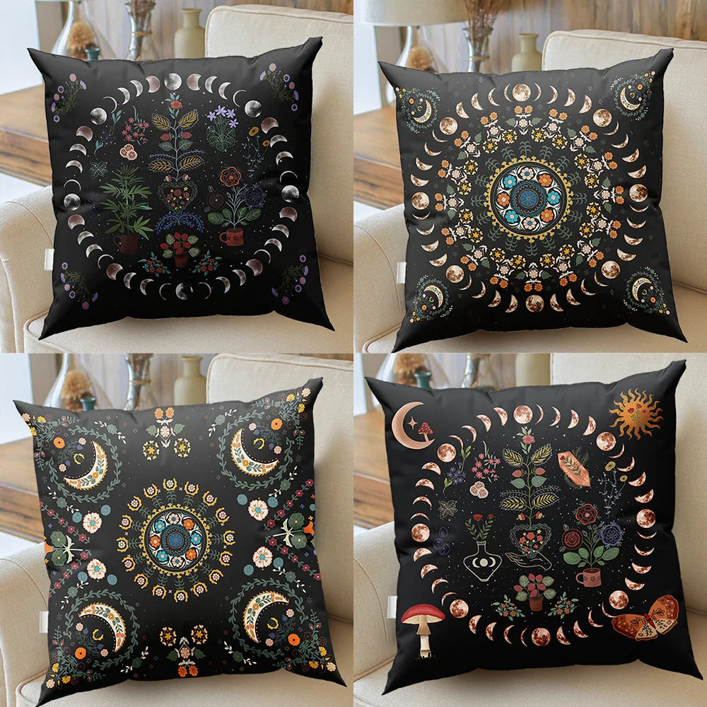 Throw Cushion Covers - Dark Wildflower Collection