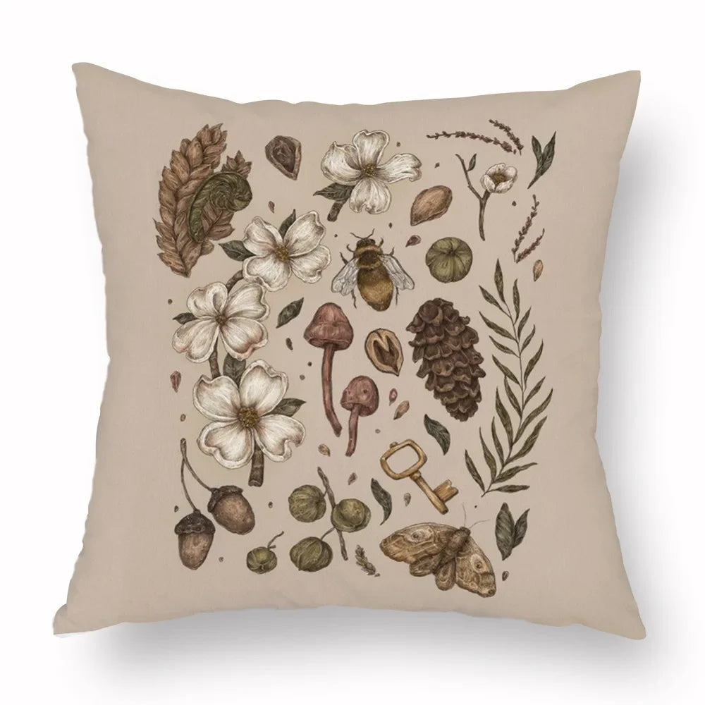 Throw Cushion Covers - Dark Academia Collection