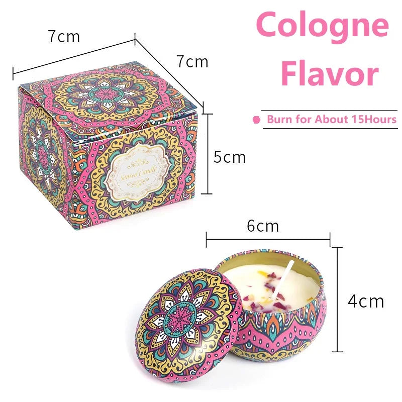Scented Dried Floral Candle Jars  -1/4PCS