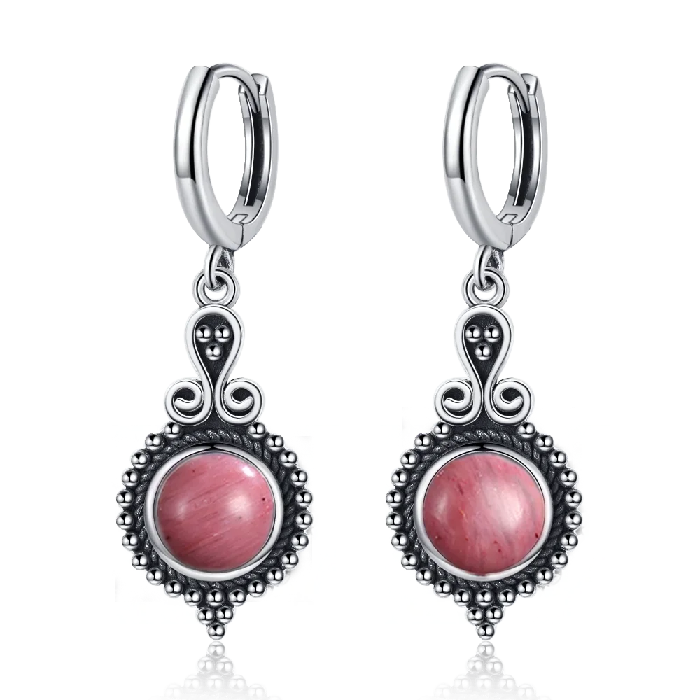 925 Sterling Silver Drop Earrings - Crystal Collection - non-plated