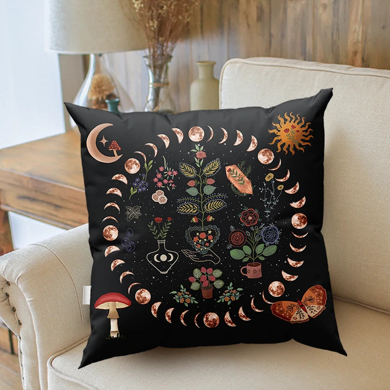 Throw Cushion Covers - Dark Wildflower Collection