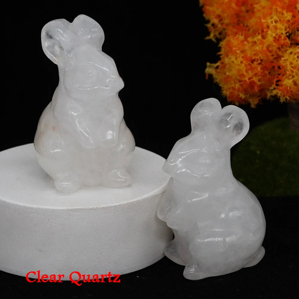 Mini Crystal Bunny Carvings