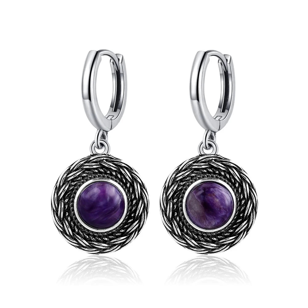 925 Sterling Silver Drop Earrings - Crystal Collection - non-plated